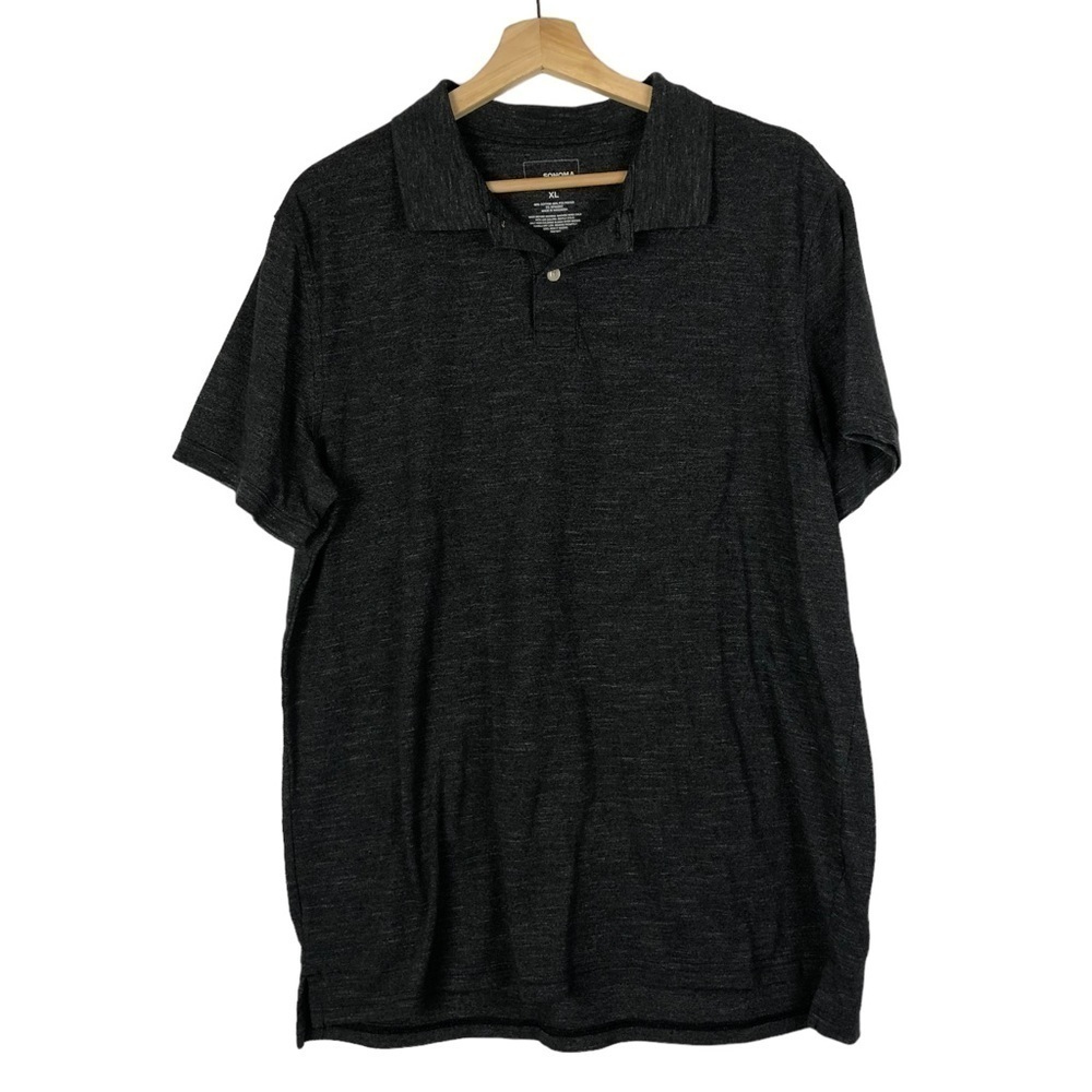 Sonoma Heather Black‎ Short Sleeve Polo Shirt XL